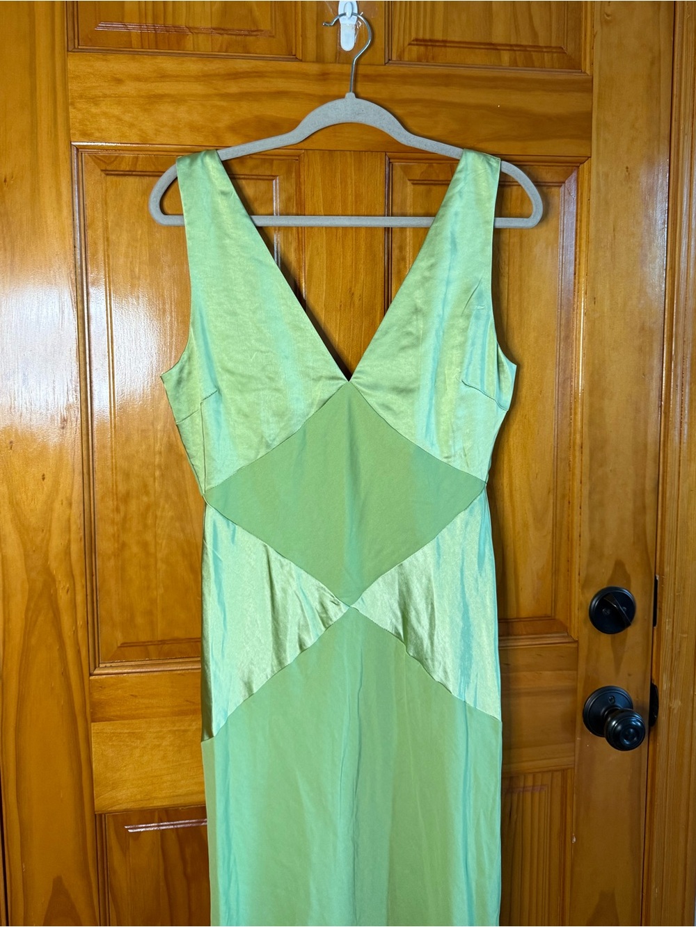 Selfie Leslie Here Comes the Sun Soul Fire V-Neck Maxi Dress Lime Size Large NEW - Picture 9 of 11